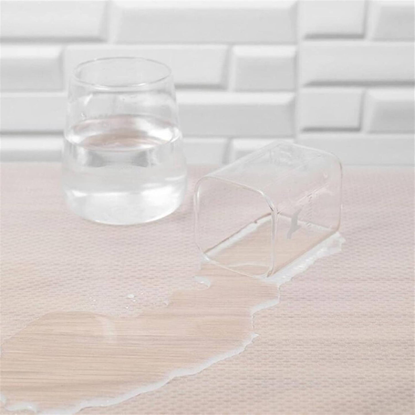 Non-adhesive clear liner used in kitchen drawer