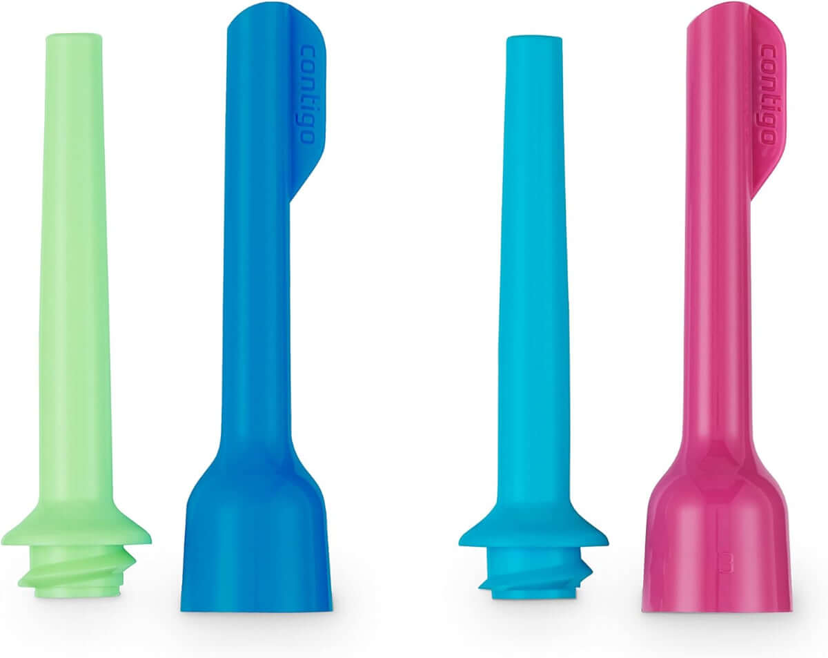 Contigo kids’ tumblers in pink and blue with straws