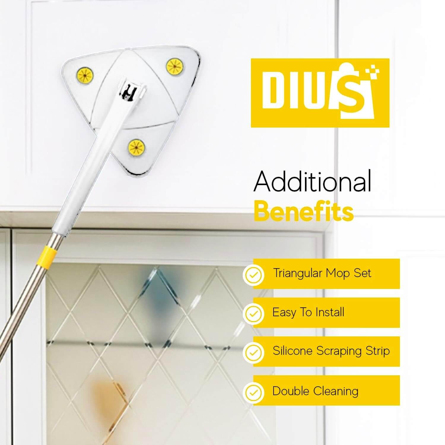 Corner-cleaning mop with flexible rotating design