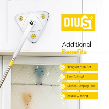 Corner-cleaning mop with flexible rotating design