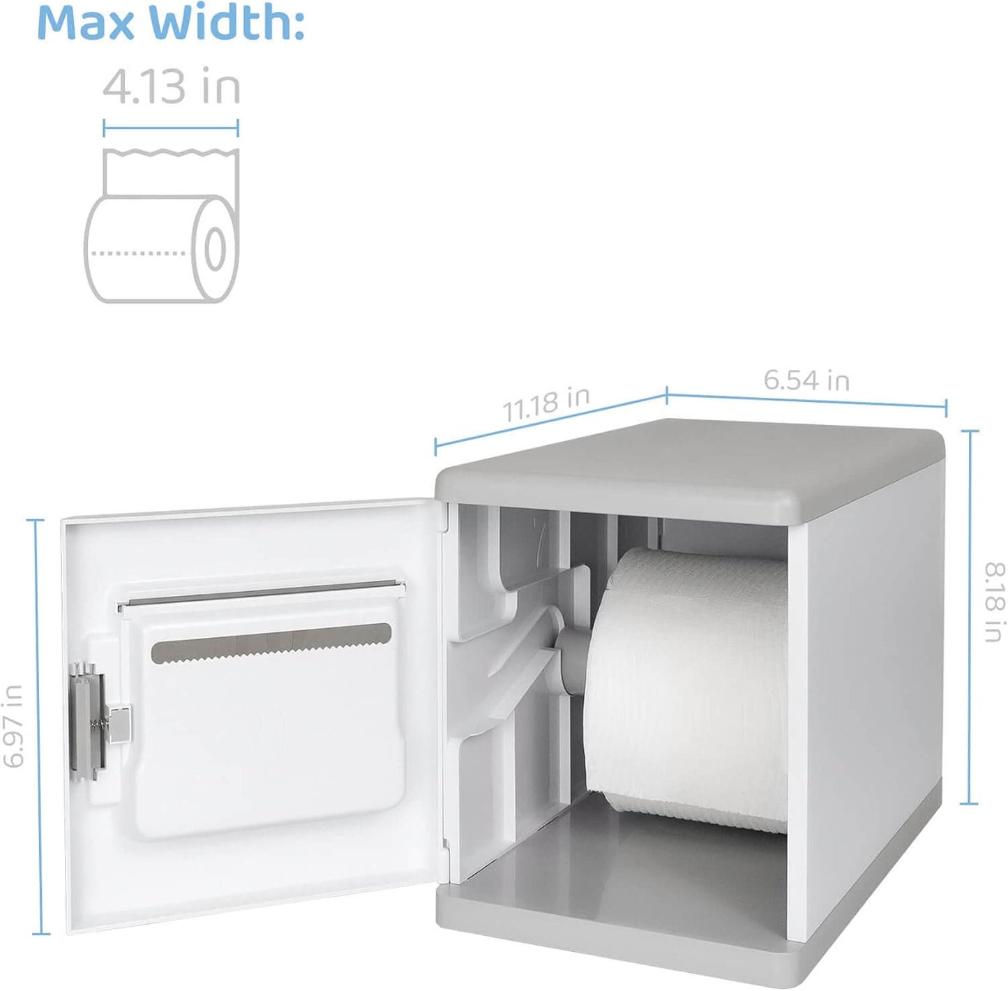 Bathroom toilet paper storage rack with extra rolls