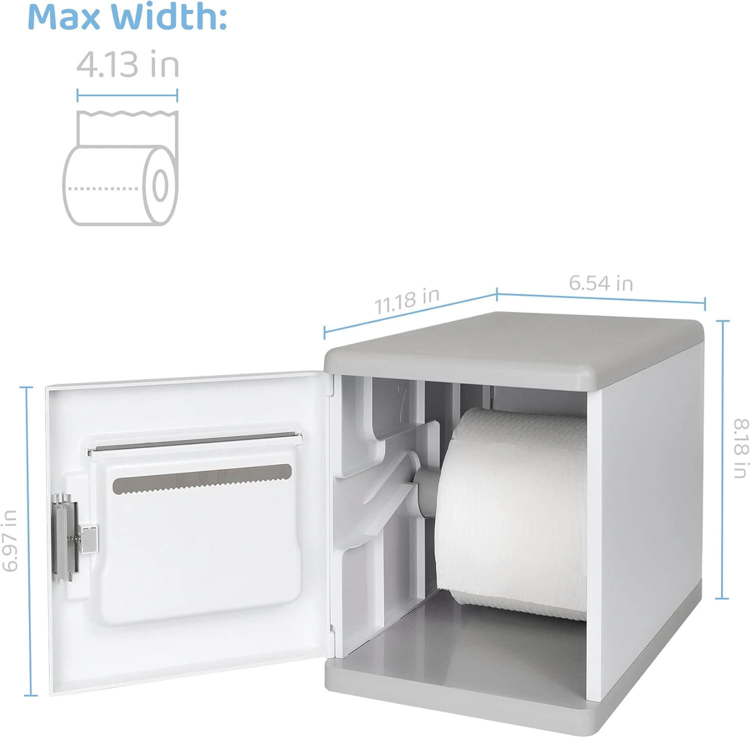 Bathroom toilet paper storage rack with extra rolls