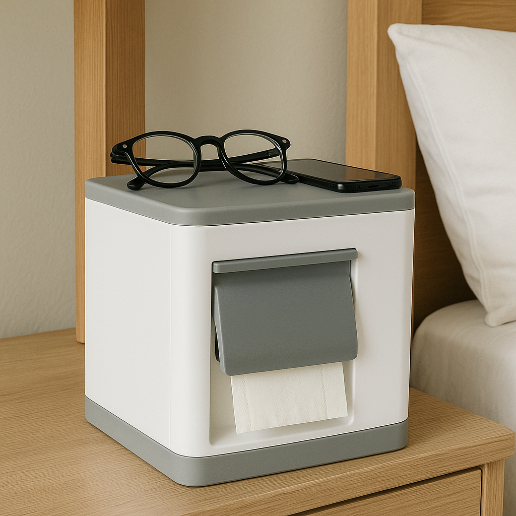 UBeesize Toilet Paper Holder – Wall Mounted or Freestanding, Waterproof Bathroom Storage for Large Rolls